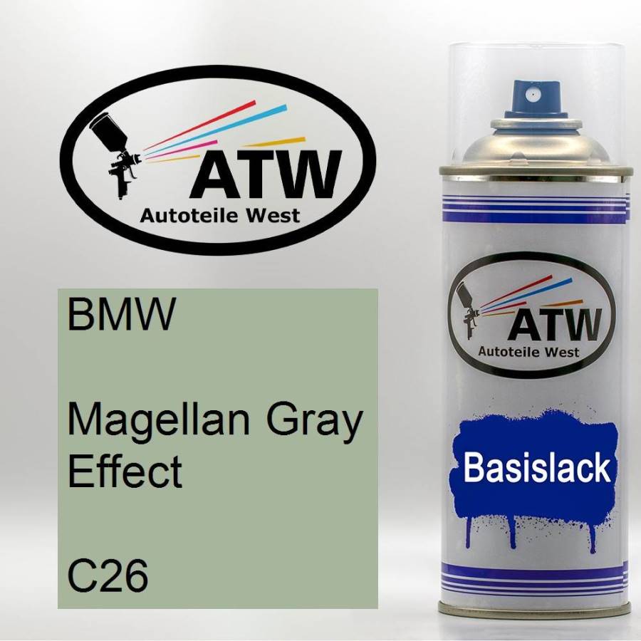 BMW, Magellan Gray Effect, C26: 400ml Sprühdose, von ATW Autoteile West.